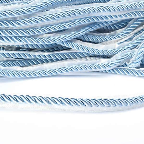 Кант-шнур блакитний, діаметр 0,9см, тасьма 1,5 см