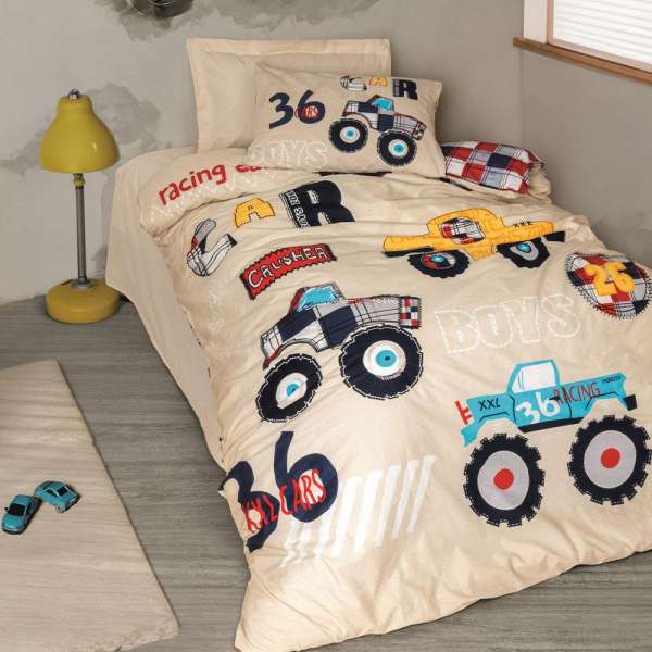 Комплект постельного белья Cotton box Ранфорс Junior Cars Bej 160x220см (1861-1300)